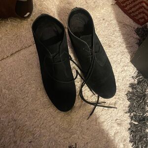 3 pairs of CROCS 2 black and 1brown Suede Ankle Booties